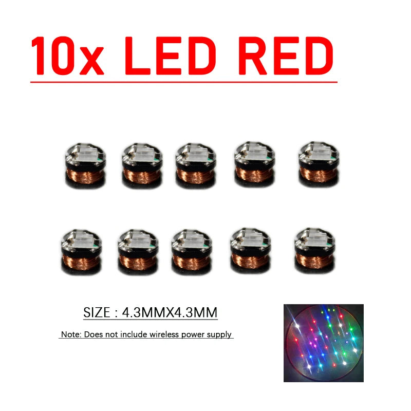 Type-c USB Wireless Power Supply Transmitter Coil Induction Wireless Charging + Led Lamp Receiver Diy Toys Ship Car LEGO Model
