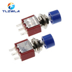 5PCS 3Pin C-NO-NC 6MM Mini Momentary Automatic return Push Button Switch ON-(ON) 2A 250VAC/5A 120VAC