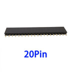 10Pcs2.54mm Pitch Single Row Female Pin Header Socket 2~40P PCB Board Connector Strip Gold Plated Pinheader Terminal for Arduino