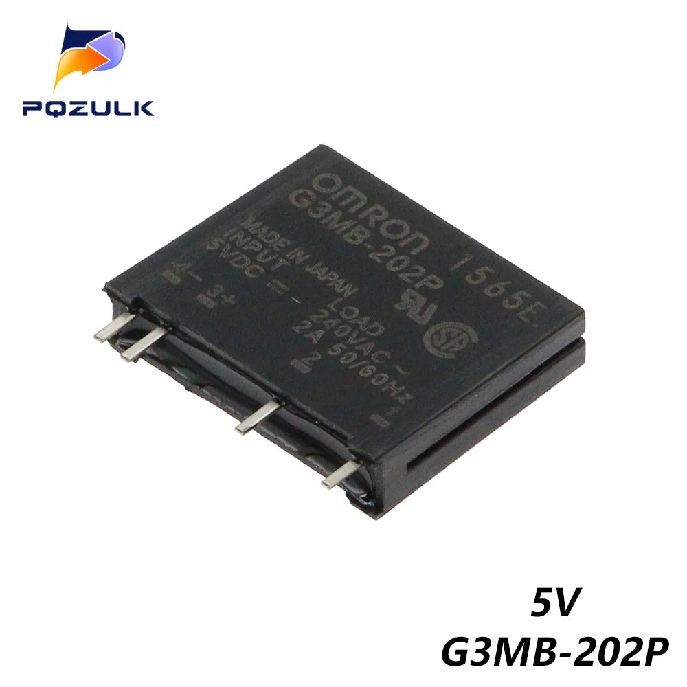 5PCS Relay Module G3MB-202P G3MB 202P DC-AC PCB SSR In 5V 12V 24V DC Out 240V AC 2A Solid State Relay Module