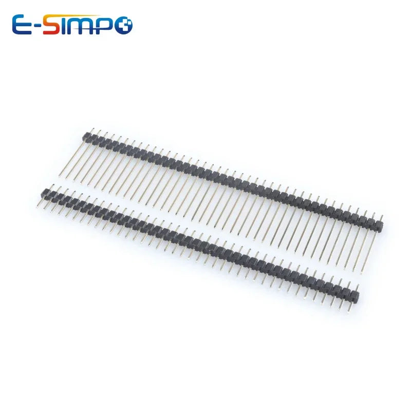 10pcs 2.0mm Straight 1/2x40P Single Double Row Breakable L8.7/12/15/17/19/21mm Long PCB Jumper Connector Gold Male Pin Header