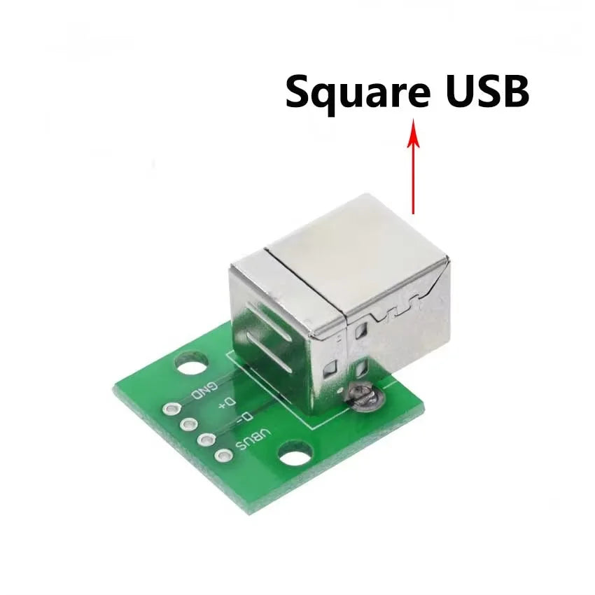 1PCS Male USB Type-C Micro Mini USB 2.0 3.0 Female USB B Connector Interface to 2.54mm DIP PCB Converter Adapter Breakout Board