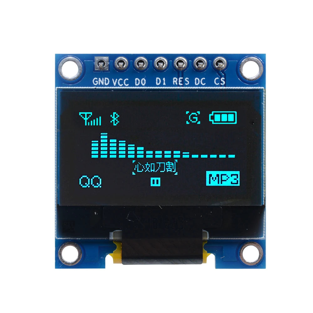 2PCS/lot 0.96 Inch OLED Display Module SSD1306 128x64 Resolution Low Power Consumption I2C Interface for DIY Projects