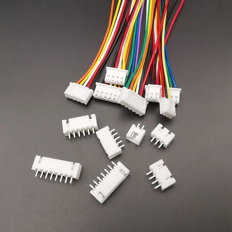 5Sets Micro JST XH2.54 2.54mm Pitch 2/3/4/5/6/7/8 Pin Connectors Female Male Plug Housing With Terminal Wires Cable Socket 26AWG