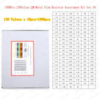 1/8W 1/4W 1/2W 1W 2W 3W 5W Metal Film Resistors Assortment Kit Set 1% Electronic Components Resistor Package