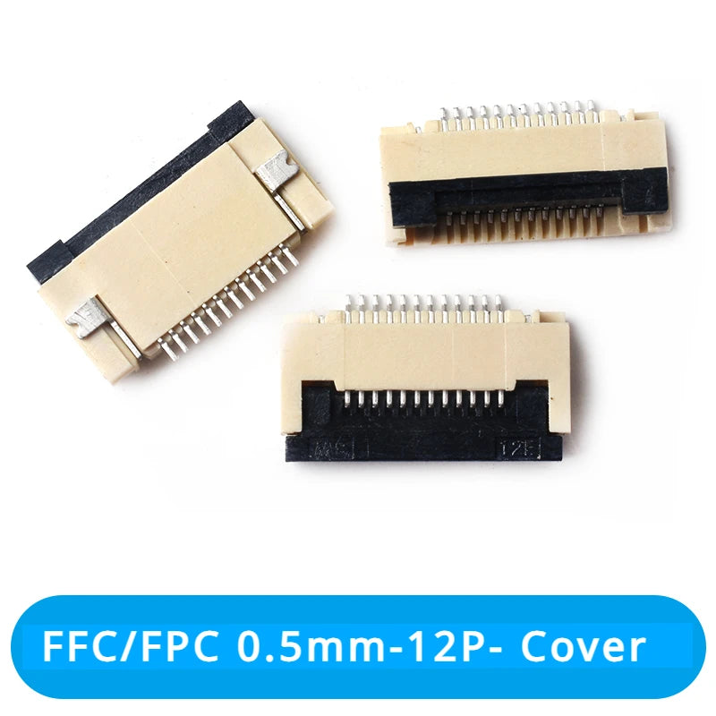 50Pcs/lot FFC FPC Connector 0.5mm 1.0mm 4P/6P/8P/10P/12/14/16/20/24/30/32/40P Pin Flip Type Ribbon Flat Connector Bottom Contact