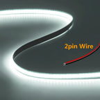 5mm 8mm PCB COB LED Light Strip Free Cut 12V 24V With 2PIN Wire DC Plug 400LEDs/m 3000k 4000k 6000k Flex Lamp 0.5m 1m 5m 10m 20m