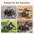 Robotics for Kids Ages 12-16 ACEBOTT 4 in 1 Smart Robot Arm with 5DOF + Tank Car STEM Toys Coding Kit for Arduino Scratch App