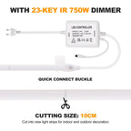 Wifi Bluetooth COB LED Neon Strip Light Wall Touch 23key Remote Control 220V Dimmer Power Kit 5m 10m 20m 0.5m 240LED/m Flex Lamp