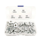90Pcs M3-M8 Four Prong T-Nuts Kit, Blind Insert Captive Nuts for Wood Furniture, Assorted Woodworking Hardware