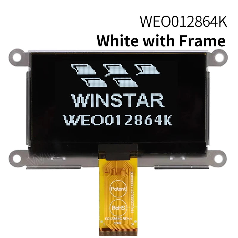 Winstar WEO012864K 31P COG Graphic SPI/I2C/6800/8080 SSD1309 3V 2.7" 27 2.7 inch 128x64 OLED Display