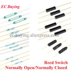 20Pcs/5pcs Reed Switch Magnetic Induction Switch Normally Open Normally Closed NO NC Conversion Sensor Induction 4*28MM 1.8*10