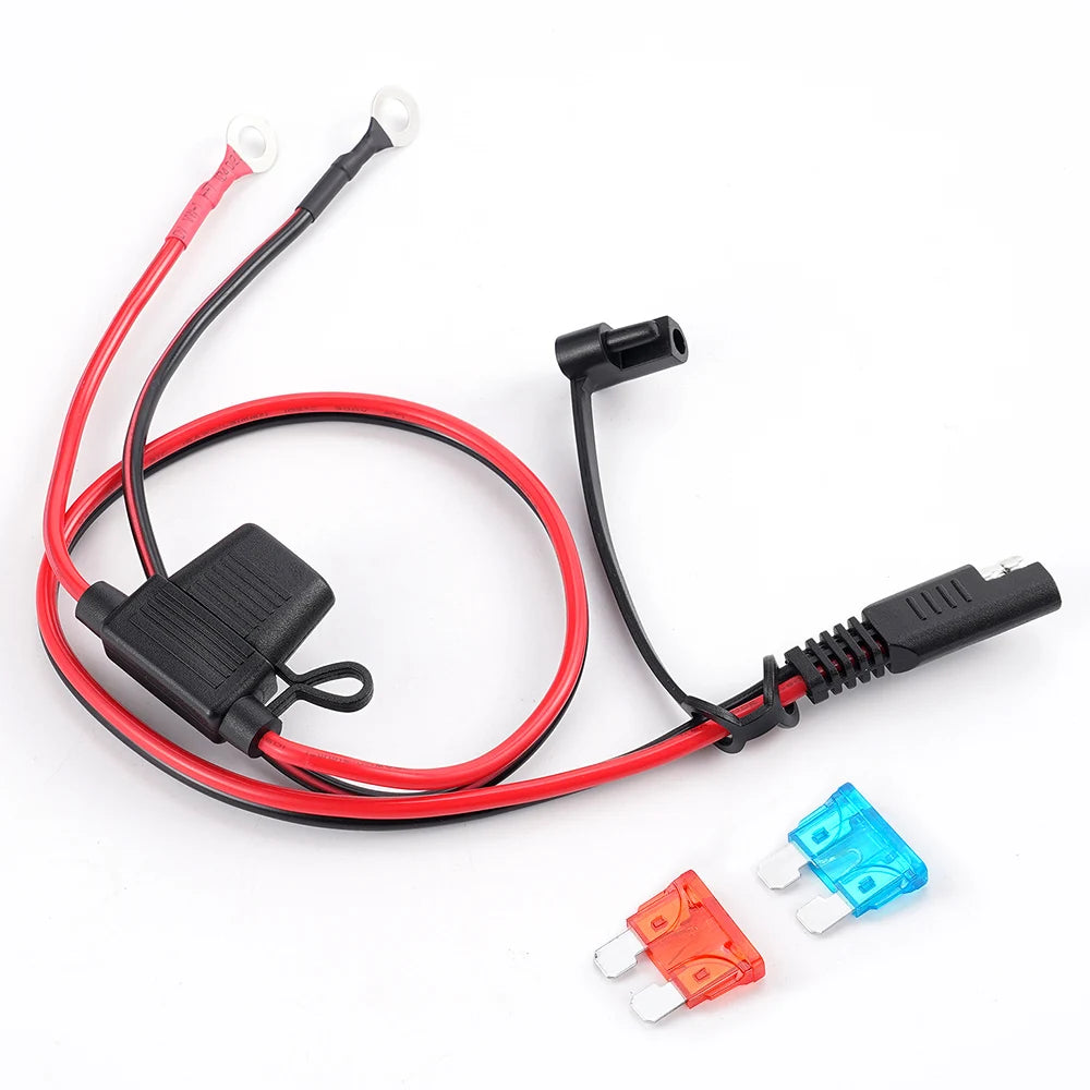 Double SAE Quick Release Cable Adapter Extension Solar Cable SAE to O-ring Connector Extension Cable for Battery Charger Maintai
