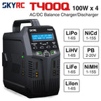 SKYRC T100 AC Lipo Battery Balance Charger Dual 5A 2X50W for 2-4S NiMH / NiCd / LiPo / LiFe / Lilon / LiHV  RC Car Charger