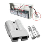 1-10Pcs Battery Terminal Connectors 2-Pin 50A-600V Battery Quick Connect/Disconnect for Anderson Style Plug Connectors DC