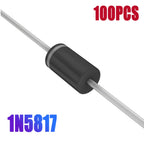 100/200PCS 1N5817 1N5819 Diode 1A DO-41 Schottky Diodes Kit Electronic Components