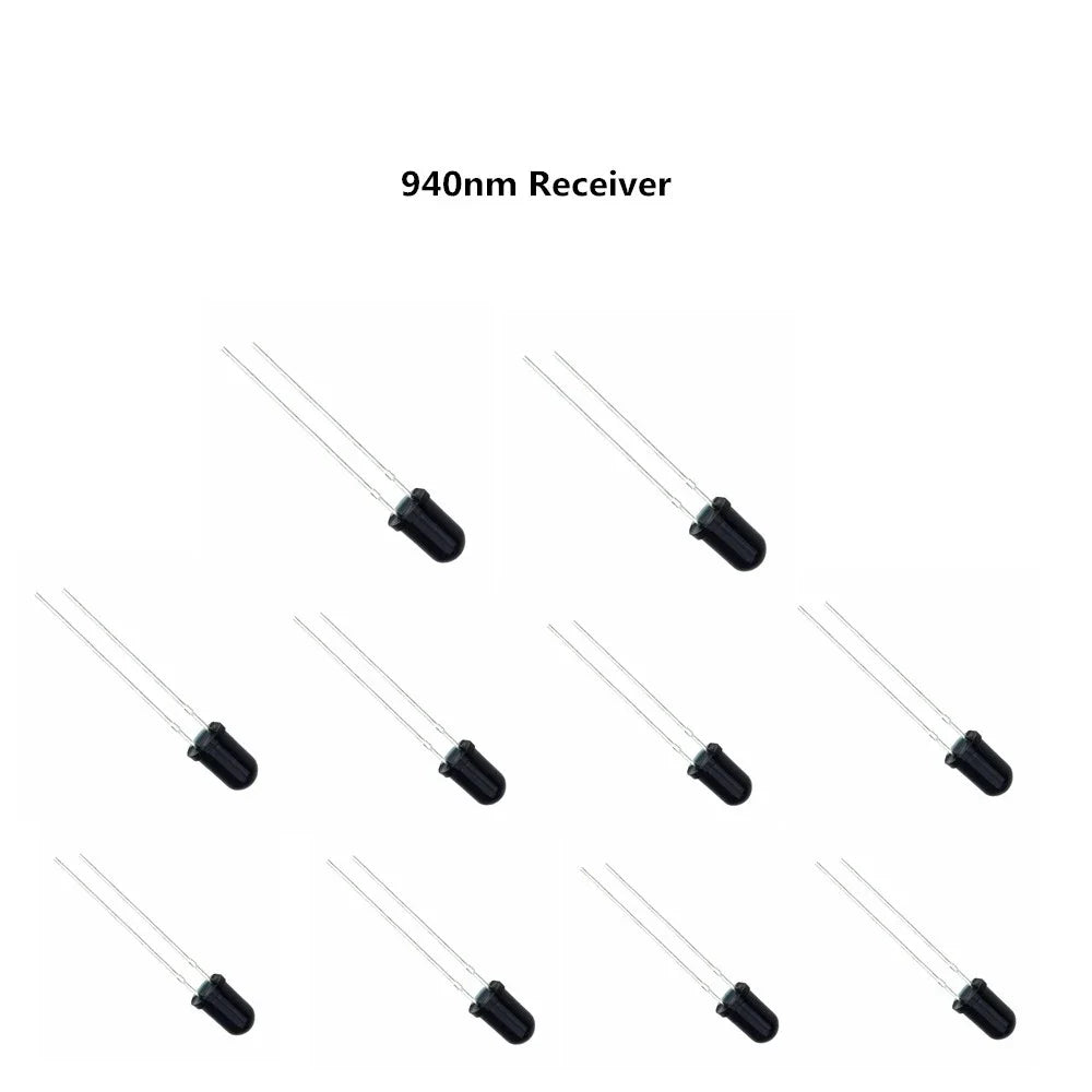 10pairs 3mm 5mm 940nm LEDs Infrared Emitter and IR Receiver Diode Diodes 301A
