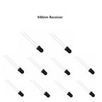 10pairs 3mm 5mm 940nm LEDs Infrared Emitter and IR Receiver Diode Diodes 301A