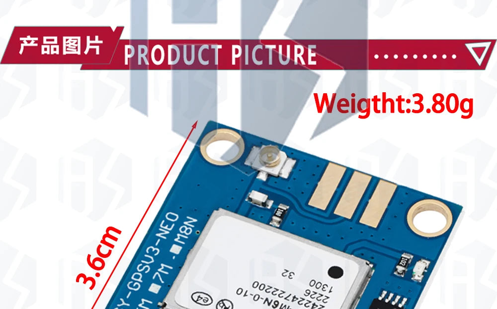 NEO-M8N/NEO-6M GPS Module (GY-GPSV3): Compatible with APM 1.65/2.56, Pixhawk V2.4.5 & MWC Controllers – 3.6V Operating Voltage
