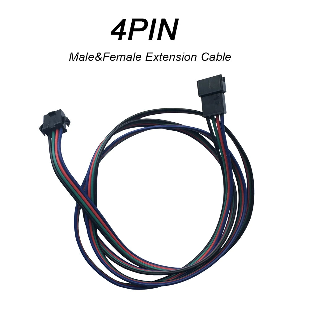 0.5m 1m 2m Male Female Extension Cable 2Pin 3Pin 4Pin 5Pin  JST Wire Plug Connector Cable For WS2811 WS2812 RGBWW  LED Strip Lig