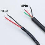 JCD 30cm/1M Power Supply Cable USB 2.0 A Female Male 2/4 Pin Wire Jack Charger Charging Cord Extension Connector DIY 5V Line