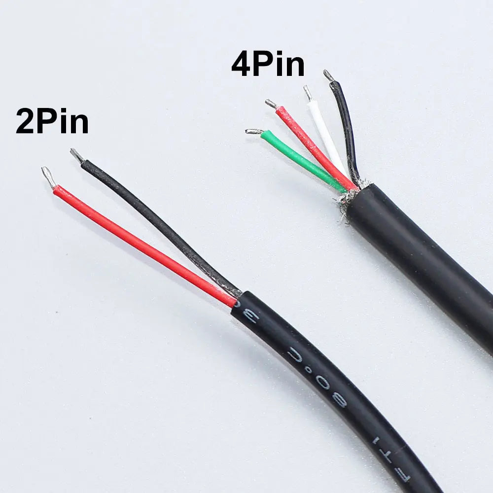 JCD 30cm/1M Power Supply Cable USB 2.0 A Female Male 2/4 Pin Wire Jack Charger Charging Cord Extension Connector DIY 5V Line