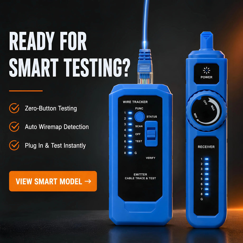 High Precision Network Cable Tracker Digital Signal Network Cable Tester Anti-Interference Noise-Free Support for PoE Testing