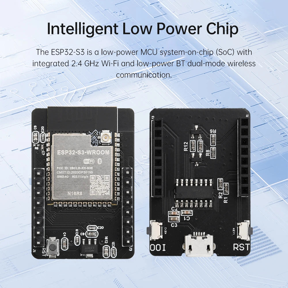 ESP32-S3-CAM WiFi Bluetooth Development Board Module Featuring the ESP32-S3-WROOM-1 N16R8 Module