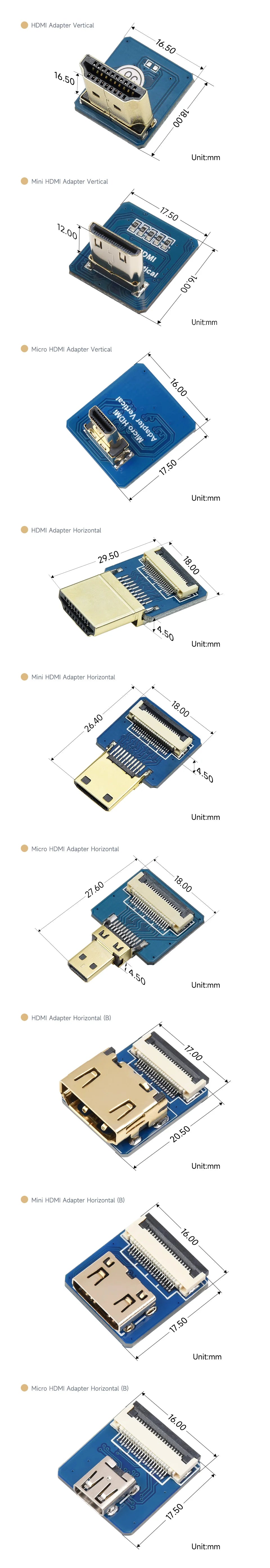 Anti-interference Ribbon FPV HDMI-Compatible Connector Flexible Flat Cable Raspberry Pi 4 Micro Mini HDMI-compatible Orange Pi