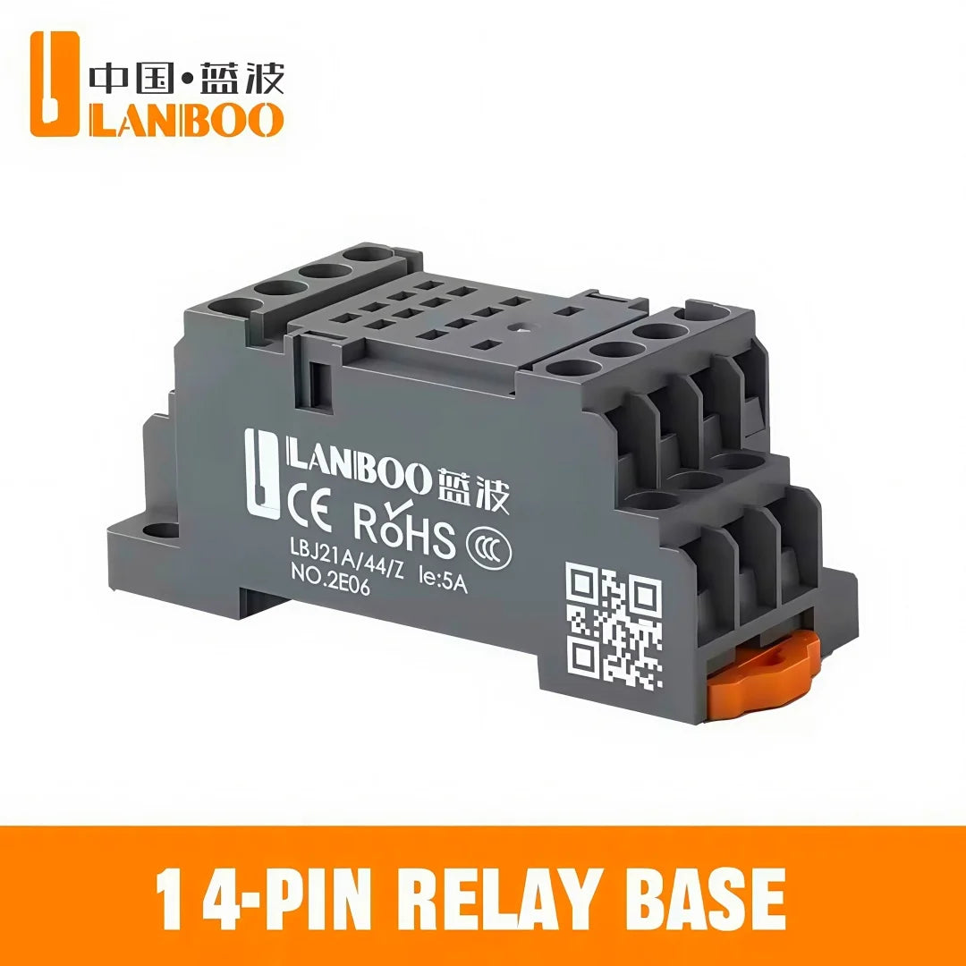 LANBOO Relay 12V 24V/AC 220V AC Voltage Coil High Quality General Purpose Micro Mini Relay with Socket Base 8pin/14pin