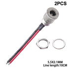 DC099 5.5 x 2.1mm/5.5x2.5mm DC power outlet male female connector adapter with 10cm/20cm Cable  5.5*2.1