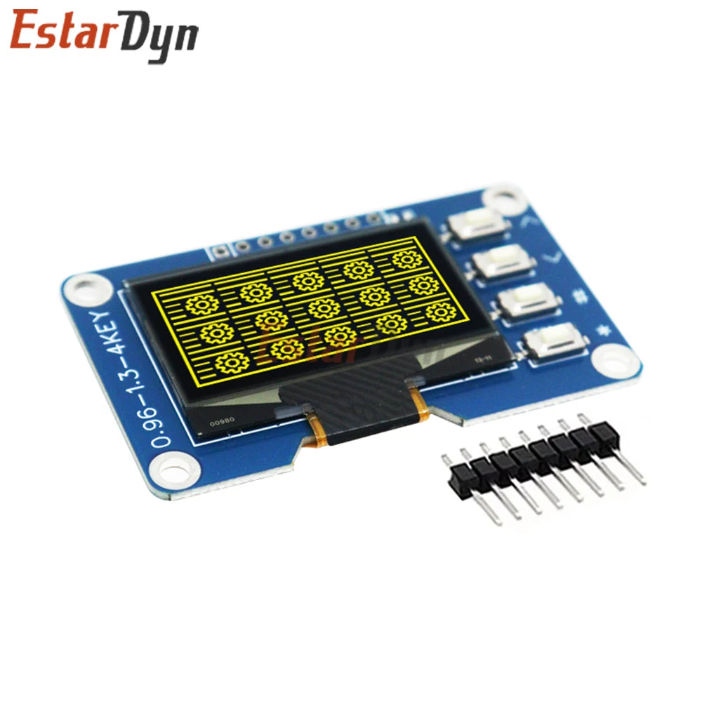 1.3 Inch 128x64 OLED Display SSD1116 with 4x4 Matrix Keyboard Module I2C SPI for Raspberry Pi ESP32