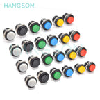 6Pcs R13-507 Momentary Push Button 2 Pin Self-Resetting Mini No Lock Round SPST 1NO Switch 3A 250V AC/6A 125V AC Button Assorted