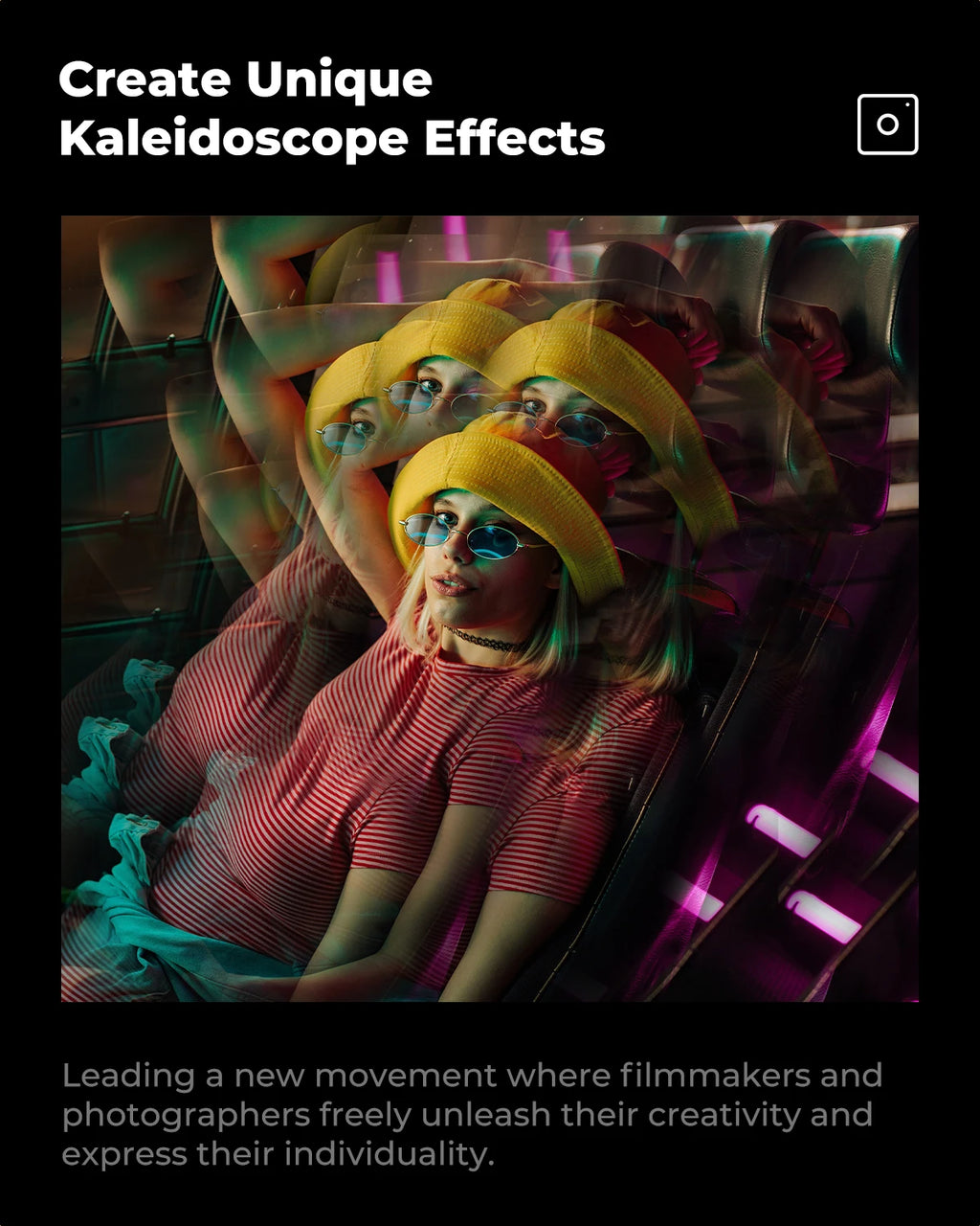 K&F CONCEPT Effects Filters Kaleidoscope Prism/Spiral Halo/Split Diopter/Motion Blur/4 6 8 Points Camera Lens Filter Photography