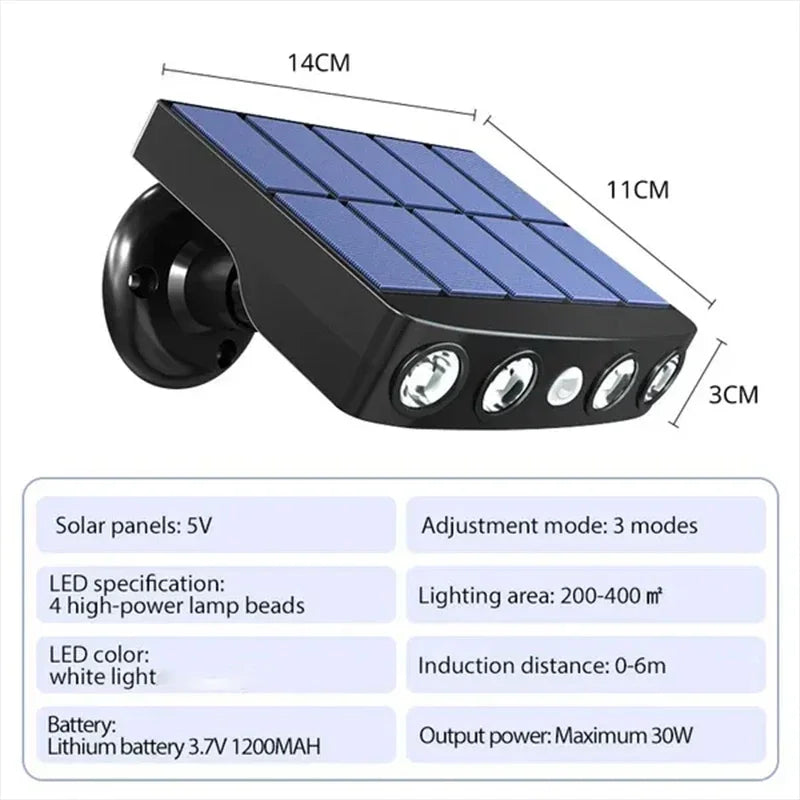 Solar Wall Light Outdoor Lighting Waterproof Motion Sensor Automatic Night Courtyard Street Lights