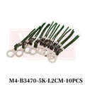 10pcs NTC Thermistors Surface Mount Diameter 4.2mm Temperature Sensor Probe Fixing Head B3950-1% 10K 50K 100K L2cm Tin-Plated