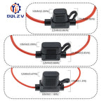 Waterproof 32V Mini Small Medium Auto Fuse Holder 18/1614/12/10AWG and Car Blade Fuse 2A 3A 5A 7.5A 10A 15A 20A 25A 30A 35A 40A