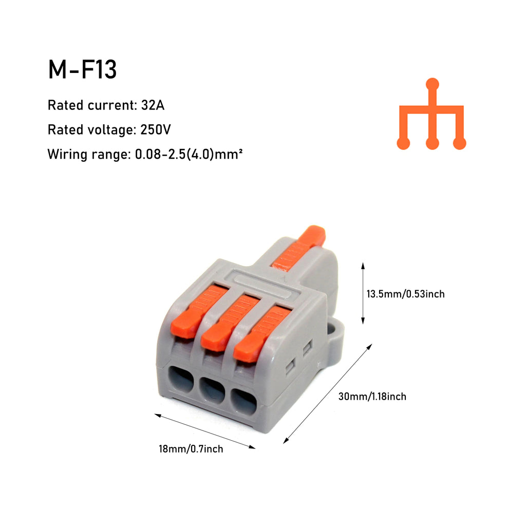 10/50 PCS Mini Fast Wiring Cable Connectors Universal Compact Splitter Electrical Conductors Push-in Home Terminal Block