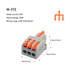10/50 PCS Mini Fast Wiring Cable Connectors Universal Compact Splitter Electrical Conductors Push-in Home Terminal Block