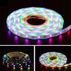 WS2815 DC 12V LED Pixels Strip Light 5050 RGB Individually Smart Addressable IC LED Dual-Signal 30/60/144 Pixels Led/m Tape