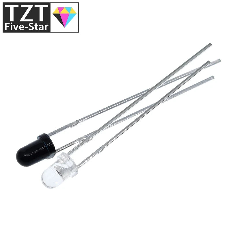 10pairs F3 3MM 940nm LEDs infrared emitter and IR receiver diodes each 5pcs Infrared to tube For arduino