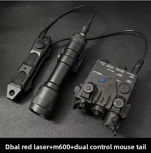 2026 NEW DBAL-A2 Red Green Laser & White LED Flashlight Aiming Indicator Fit 20mm Rail For Outdoor Sport Toy Accessory