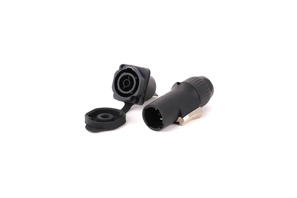2pcs 3Pins Waterproof IP65 True Locking Powercon Male Plug Jack Power Female Sockets Chassis Wire Connectors