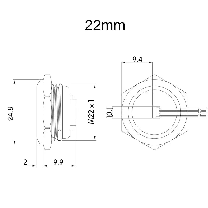 RGB Led Push Button Switch With Wire Custom Pattern Car DIY Waterproof Led Momentary 19/22/25/30 mm Self Reset 12v Symbol Signal