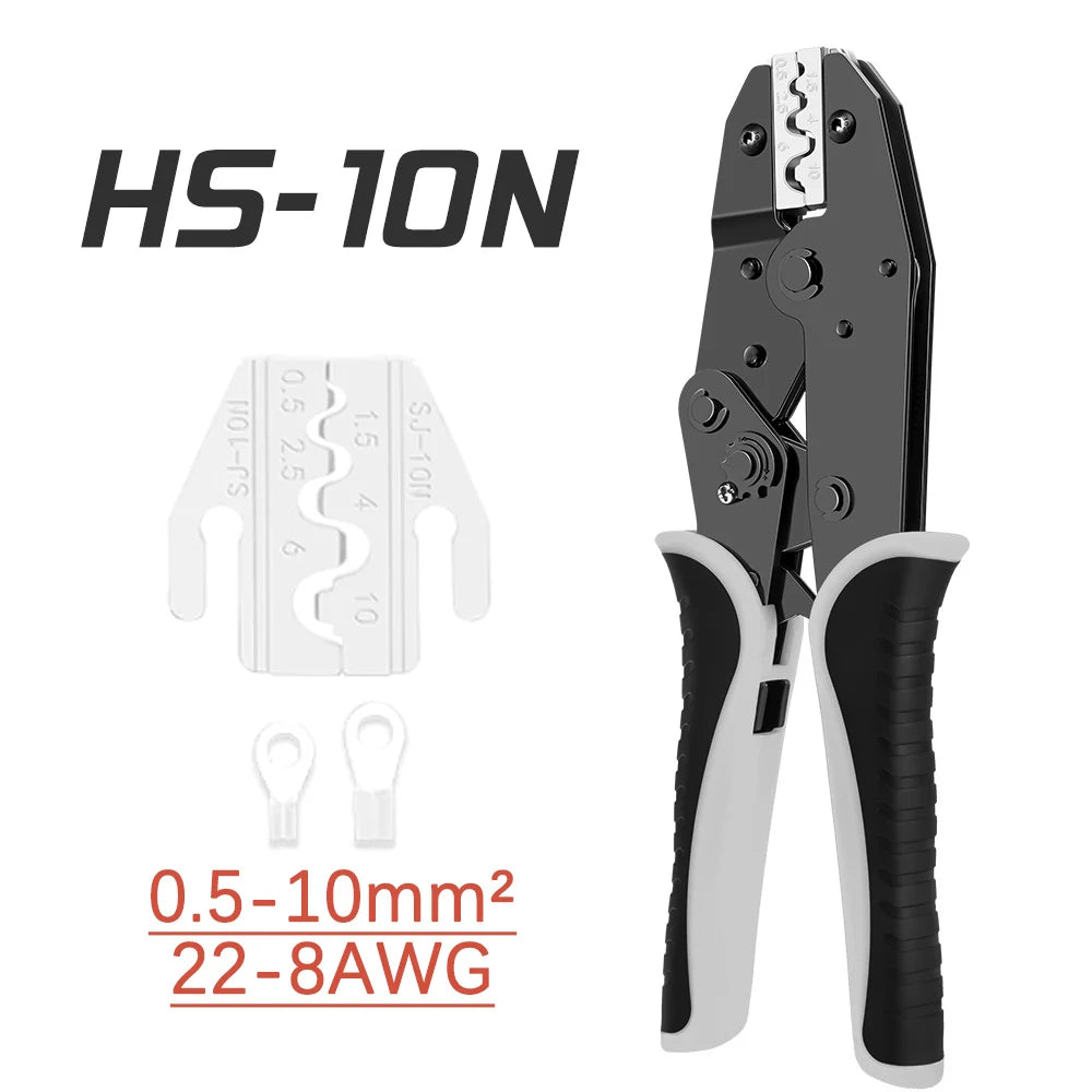 9 Inches Ratcheting Wire Crimper Pliers 03B/10N/10WF/35WF/2546B/03J/125 Connectors Multi-functional Hand Crimping Tool