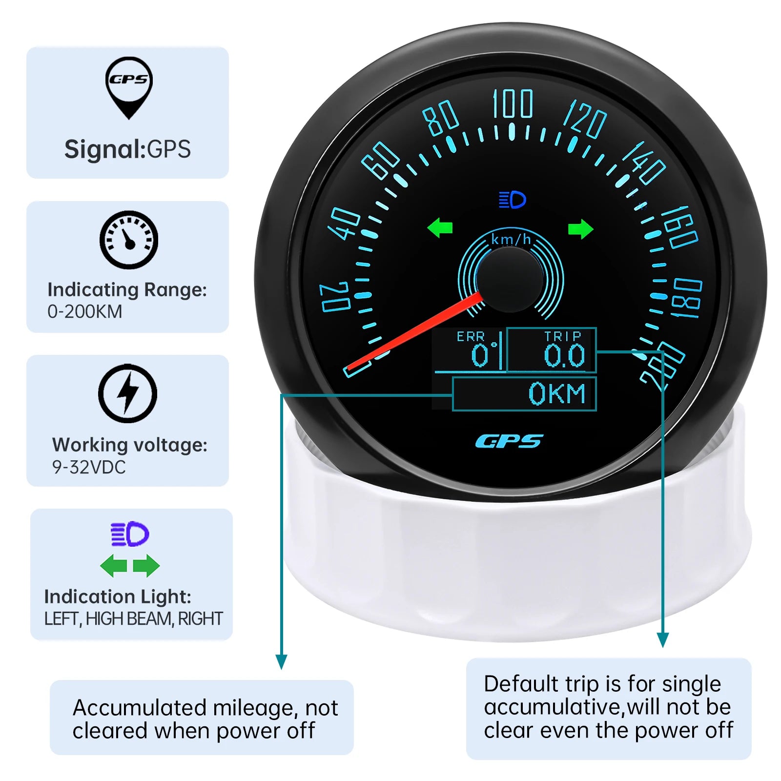 6 Gauge Set 85mm GPS Speedometer Tachometer 52mm Water Temp Fuel Voltmeter Oil Pressure Meter With 1/8 NPT Sensor For Boat Car