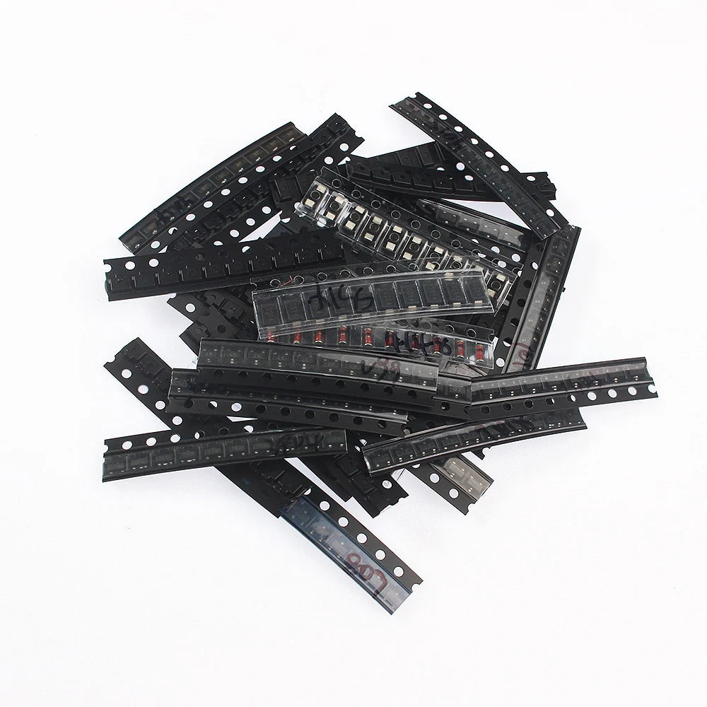 350pcs SMD Transistor and Diode Assortment Kit 1N4148 M1 S9012 S9013 S9014 S9015 S9018 S8550 S8050 2N2222 2N3904 SOT-23 PNP/NPN