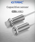 GTRIC M18 Capacitive Proximity Sensor 10-30V DC 3 Wires NPN PNP NO NC Flush Non-Flush Non-Metal Sensing Switch With 2m Cable