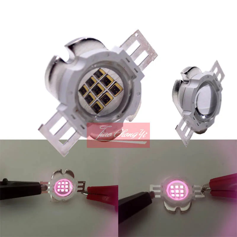 10Watt 10W High Power Round LED IR Infrared 740nm 850nm 940nm Emitter Light Lamp with 60-90 Degree Lens