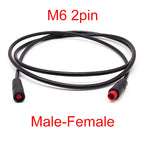 1m M6 M8 2 3 4 5 6 Pin Core Male To Female Julet Electric Butt Cable Plug Connector Scooter Brake Waterproof Signal Sensor Cord
